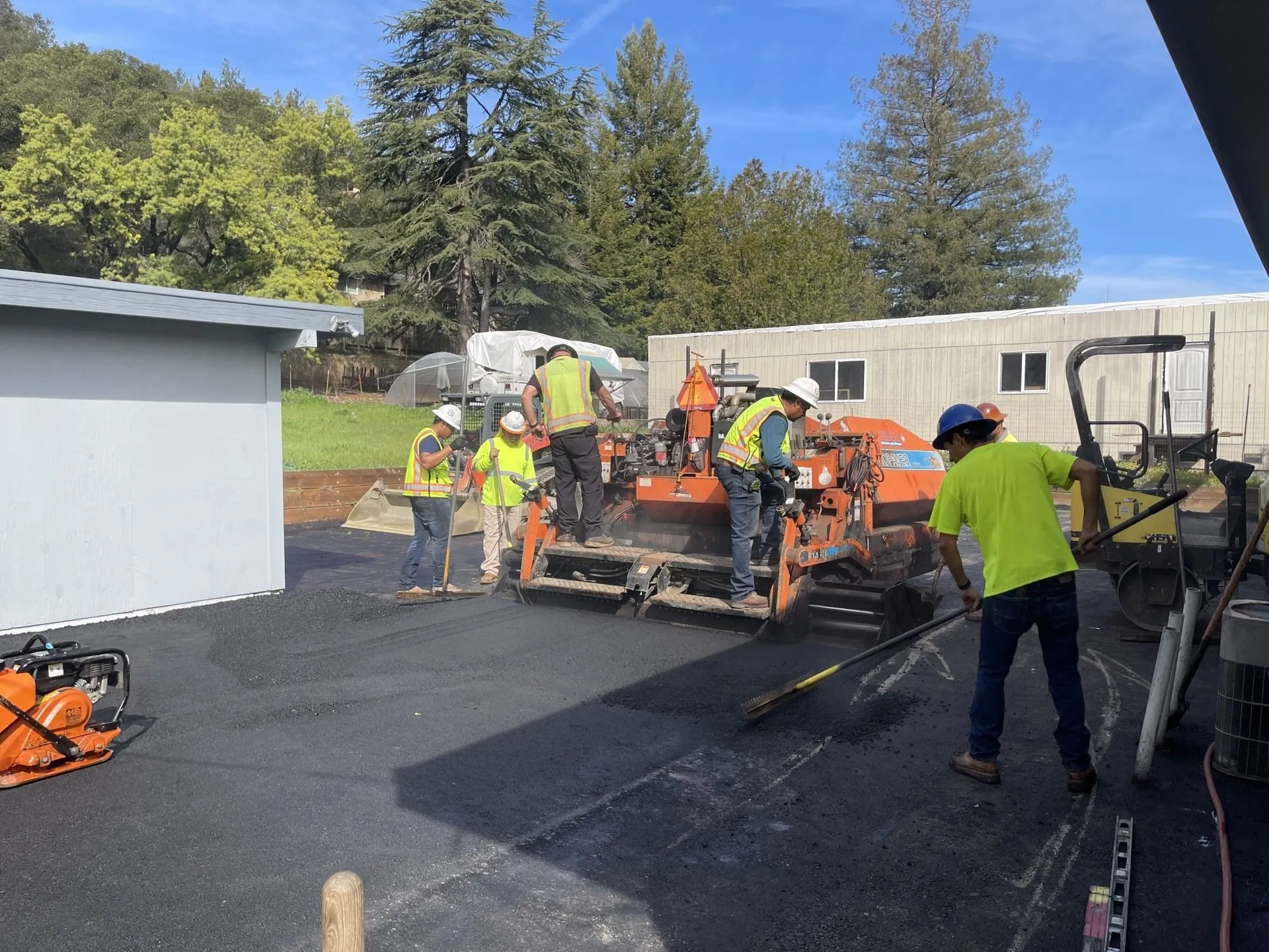 Freshly paved residential asphalt driveway in Santa Cruz